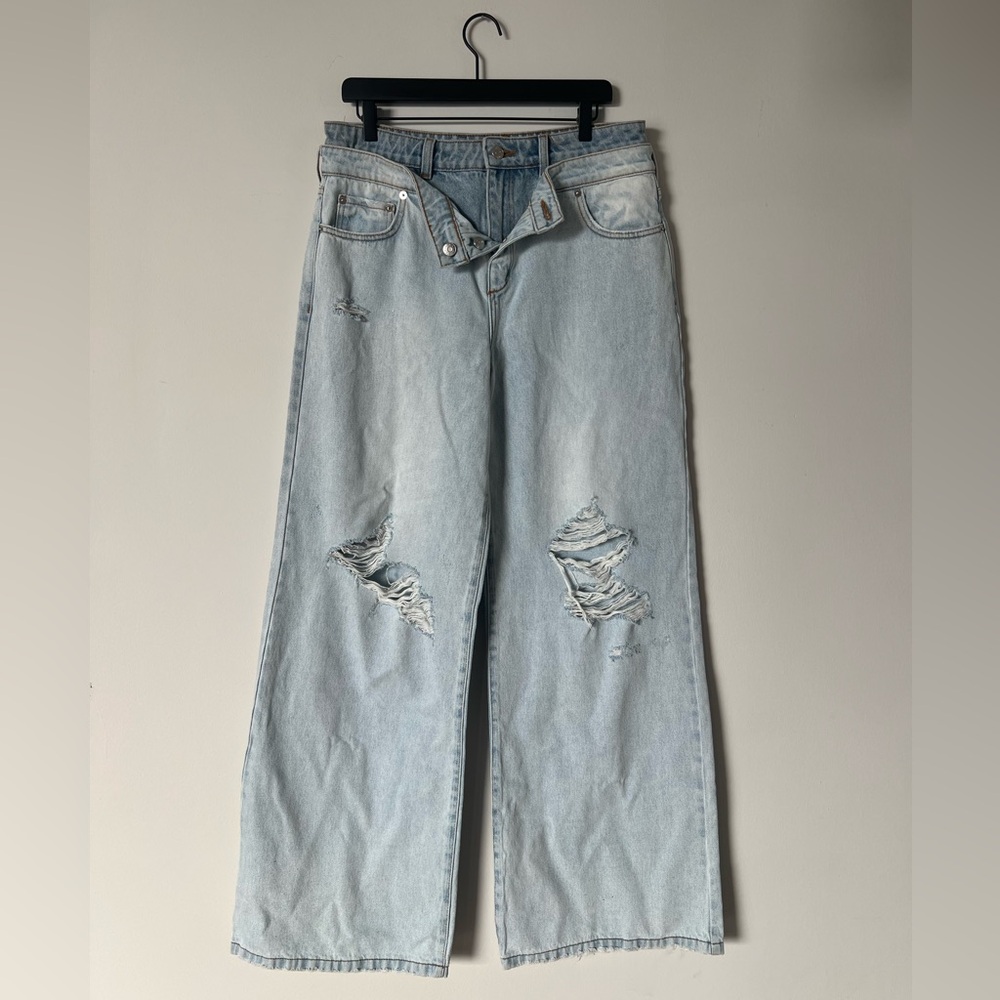 SER.O.YA Saphira Double Waistband Wide Leg Jeans in Skylight NWT - Picture 9 of 16
